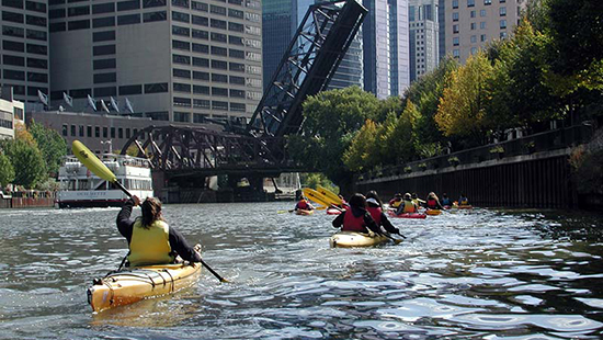 Kayaking on the Chicago River