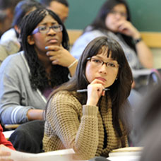 Weinberg College students in a class