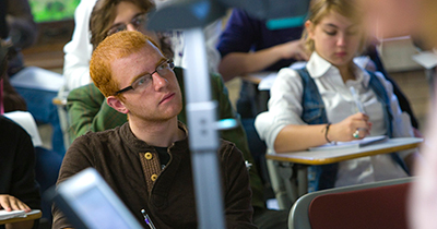 Student in class