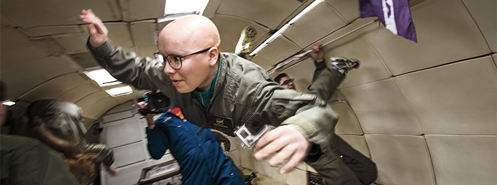 Rebecca Diesing on the Vomit Comet.