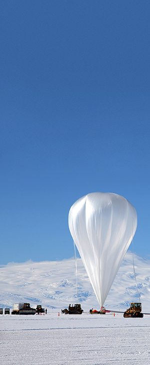 helium balloon in Antarctica