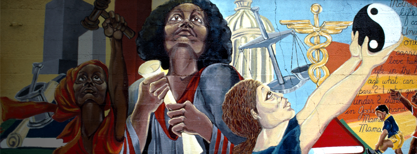 Image of 3 women in a mural