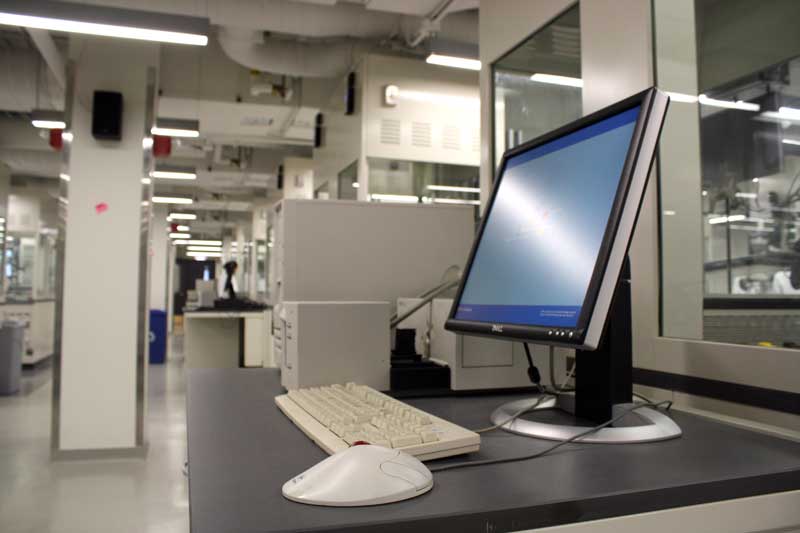 Chemistry lab computer station